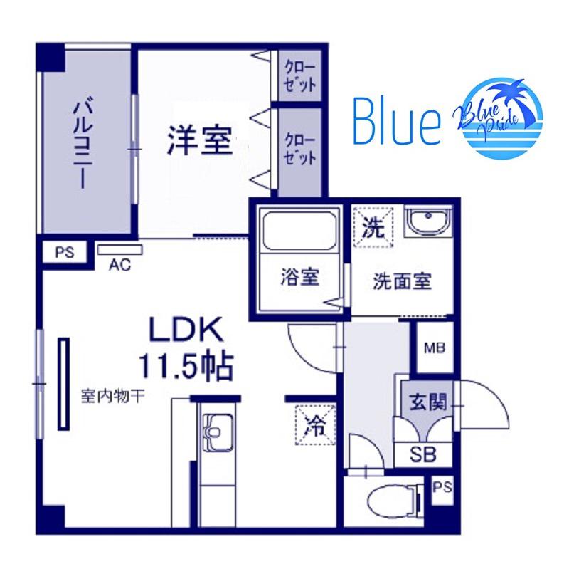 エスタシオン MT(1LDK/4階)の間取り写真