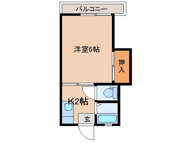 メゾンドミラージュ(1K/1階)の間取り写真