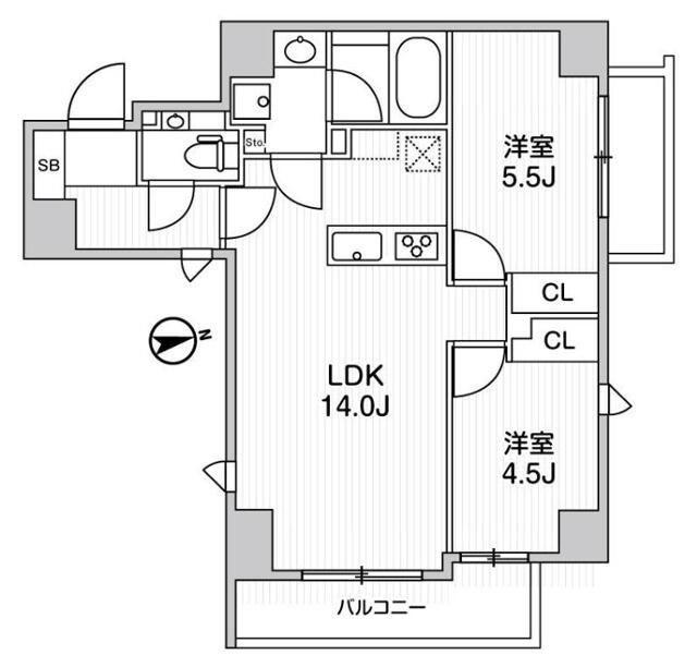 LIGHTHOUSE元浅草(2LDK/7階)の間取り写真