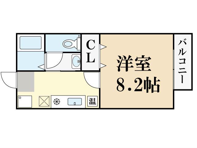 ロイヤル京田辺B棟(1K/1階)の間取り写真
