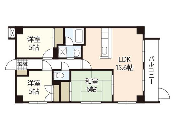 エクシード古江(3LDK/3階)の間取り写真
