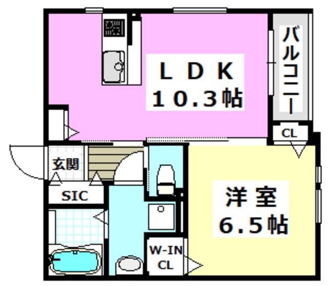 ALBA FELICE(1LDK/3階)の間取り写真