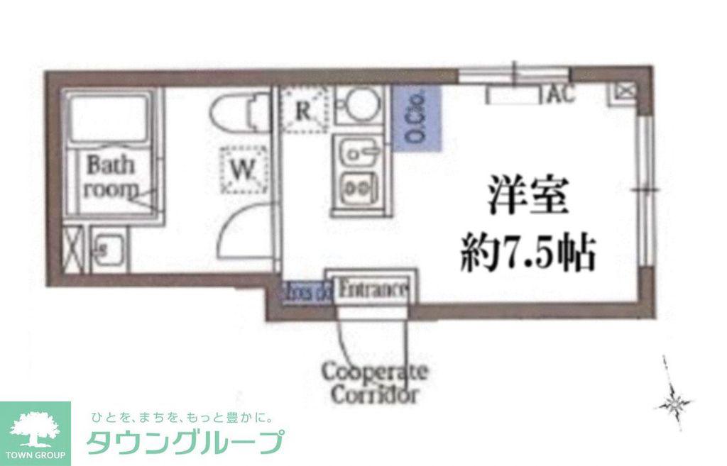 シティゲート上野入谷(ワンルーム/2階)の間取り写真