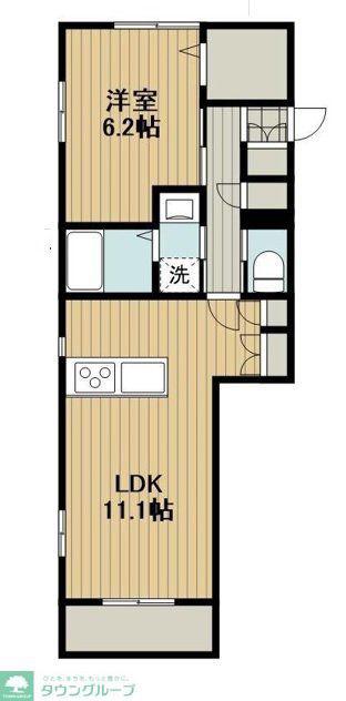 MAISON PLAGE(1LDK/2階)の間取り写真