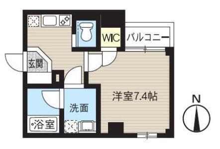 カルム日暮里レジデンス(1K/2階)の間取り写真