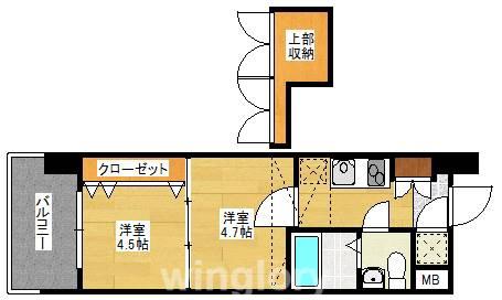 NO46 V-PROJECT2100天神(2K/7階)の間取り写真