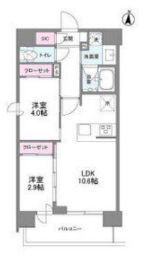 シーズンフラッツ新大阪サウス(2LDK/7階)の間取り写真