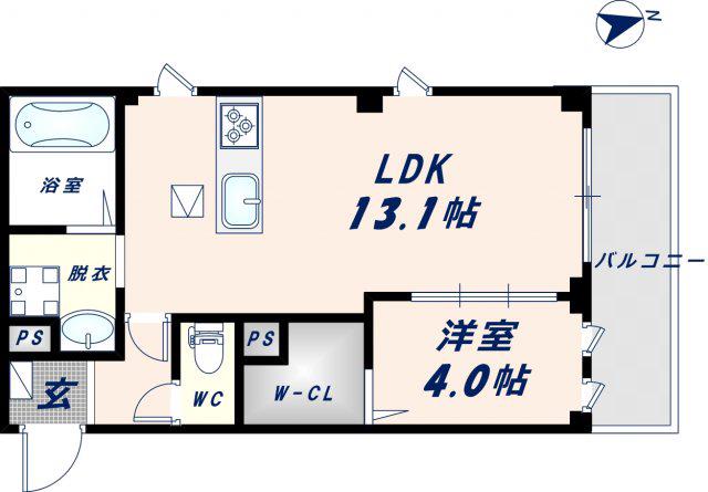 マ・メゾン(1LDK/2階)の間取り写真