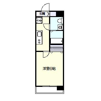 MK多摩川(1K/6階)の間取り写真
