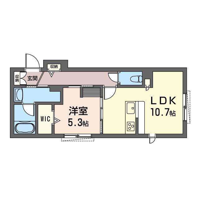 SERDINA(1LDK/1階)の間取り写真