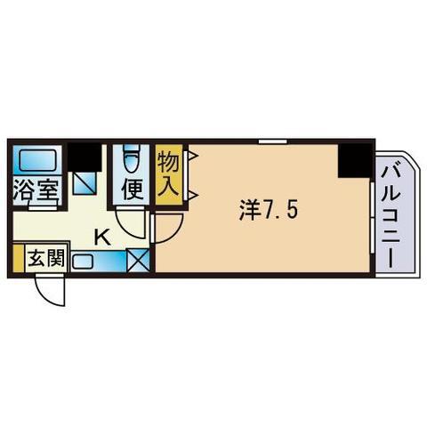 プロムナード(1K/3階)の間取り写真