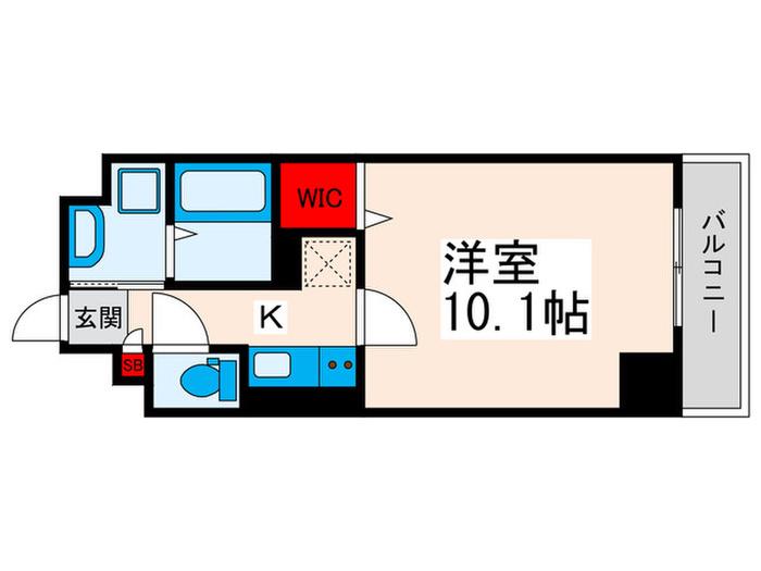 UPWARD(1K/7階)の間取り写真