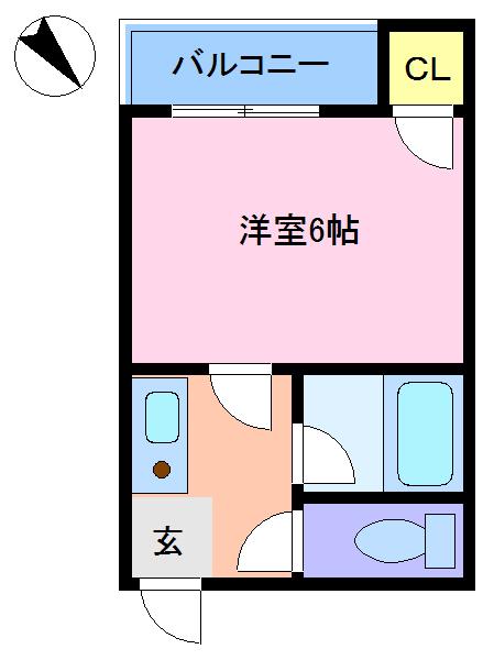 アーバン都島(1K/3階)の間取り写真