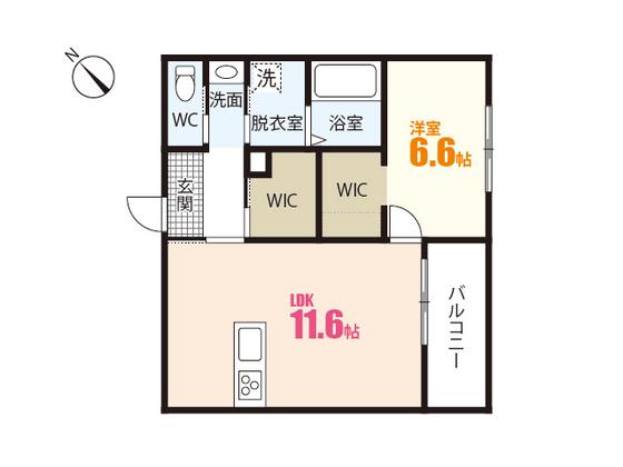 助実マンション(1LDK/3階)の間取り写真