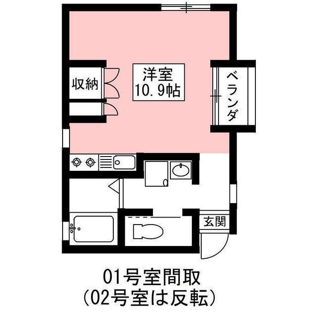 ユーハウス加納南陽町(ワンルーム/3階)の間取り写真