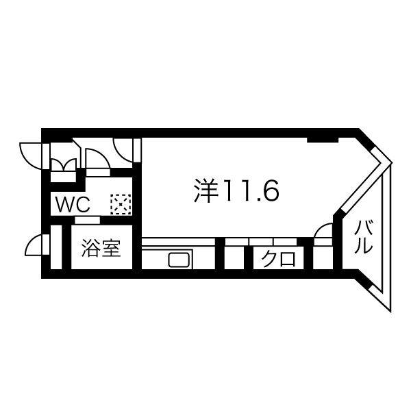 宮ヶ丘レジデンス神宮前(ワンルーム/3階)の間取り写真