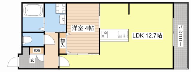 REGINA(1LDK/3階)の間取り写真