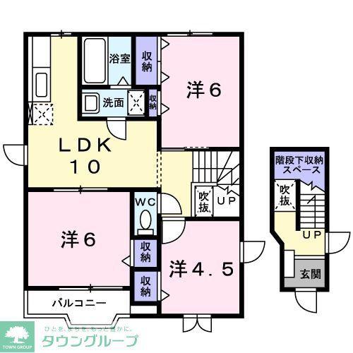 グリーンハイツCHIBA(3LDK/2階)の間取り写真