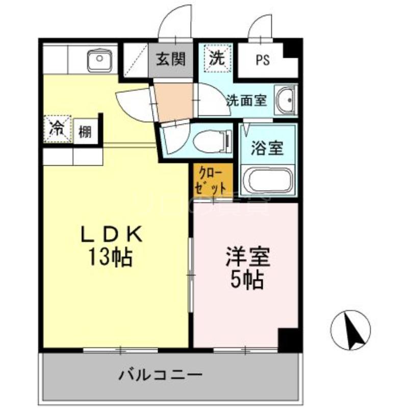 グランヴェールHIRO(1LDK/3階)の間取り写真