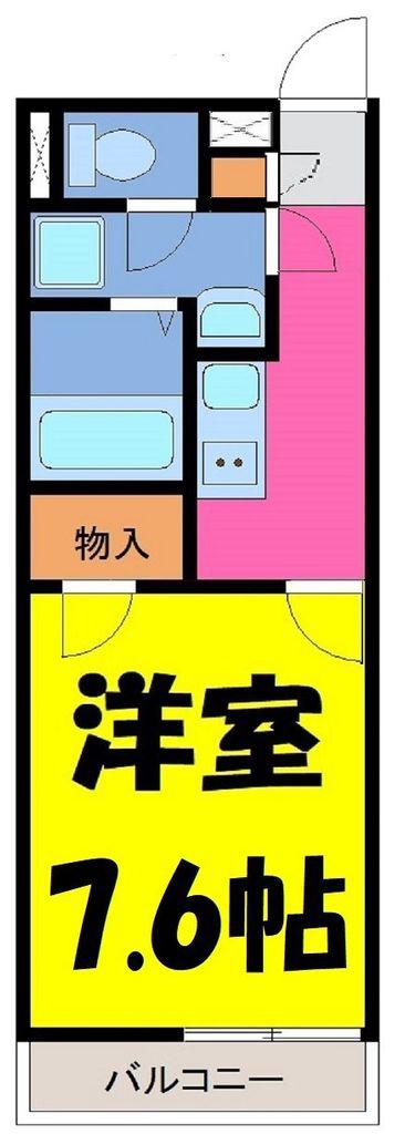 ケルスランド(1K/1階)の間取り写真