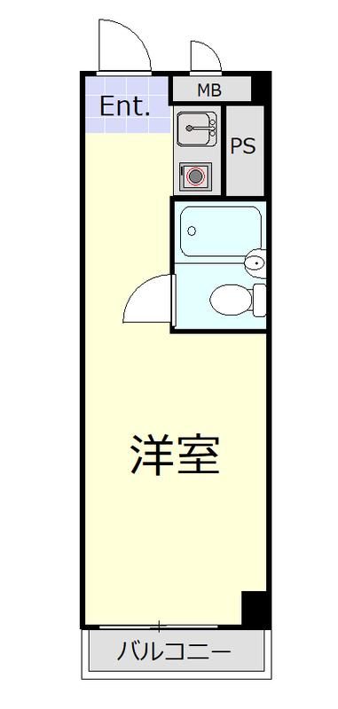 五反田ダイヤモンドマンション(ワンルーム/9階)の間取り写真