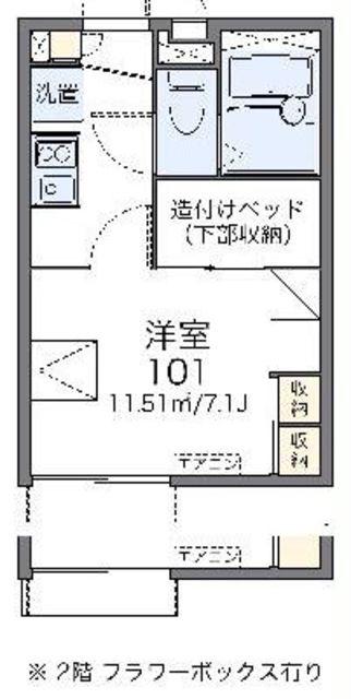 レオパレスKIRARA(1K/1階)の間取り写真