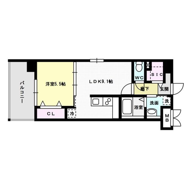 エルヴィータ(1LDK/3階)の間取り写真
