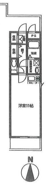 イーストフィールド(ワンルーム/3階)の間取り写真