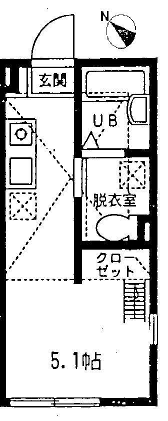 ラフィーネ(ワンルーム/1階)の間取り写真