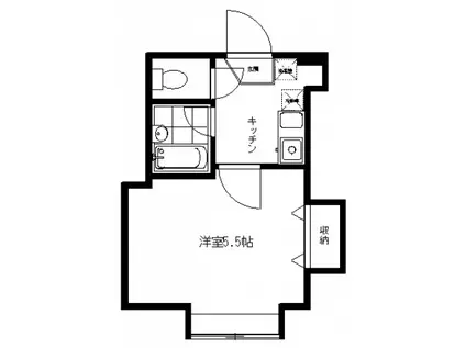 テイル三田(1K/1階)の間取り写真