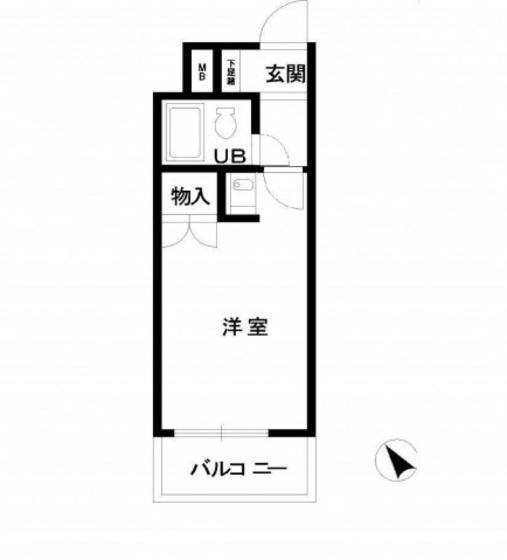 ワイアンドワイ宝町ビル(ワンルーム/6階)の間取り写真