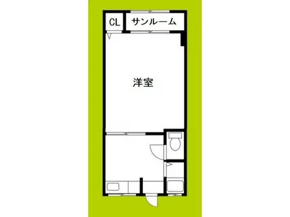 竹内マンション(1DK/4階)の間取り写真