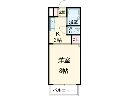 ひまわり館SUNAMI(1K/1階)の間取り写真