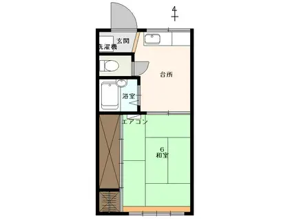 ワークスビル(1K/3階)の間取り写真