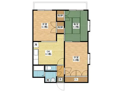 エクセルハイツ(3DK/2階)の間取り写真