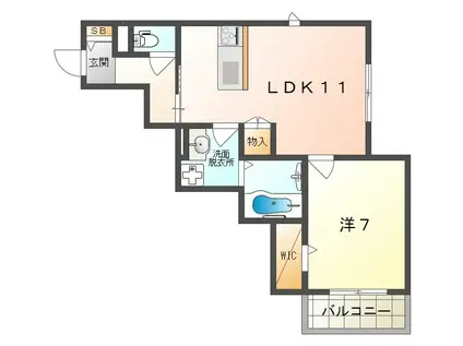 ユアメゾン ファースト(1LDK/3階)の間取り写真