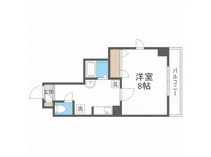 ミーネ新町弐番館(1K/5階)の間取り写真
