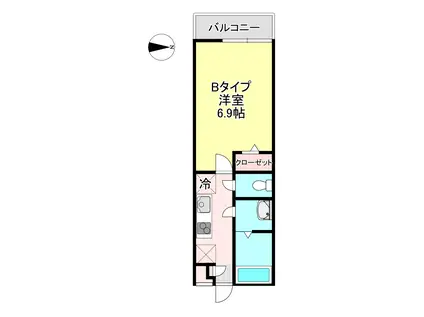 メゾン・ド・モエ塚口(1K/2階)の間取り写真