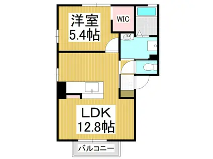 サンシャイン桃乃井 A棟(1LDK/2階)の間取り写真