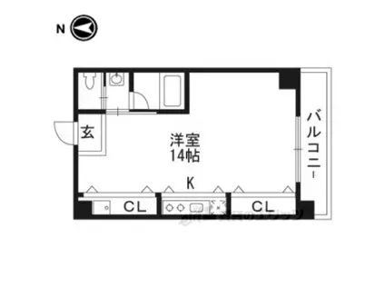 一太郎大宮(ワンルーム/4階)の間取り写真