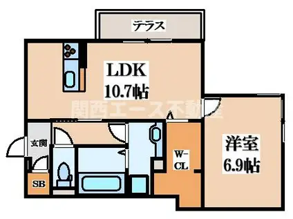 レジデンス藤戸(1LDK/1階)の間取り写真