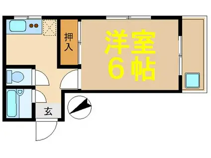 平井ロードサイド(1K/3階)の間取り写真