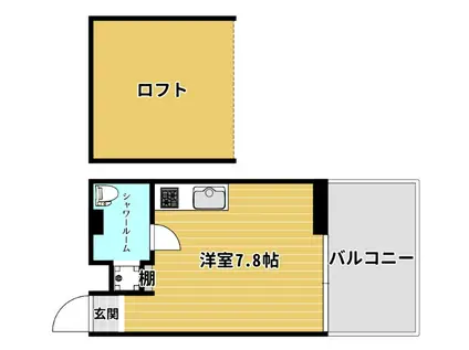ZEQUE NANBA NISHI(ワンルーム/3階)の間取り写真