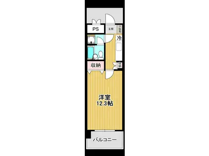 鈴木ビルディング(1K/3階)の間取り写真
