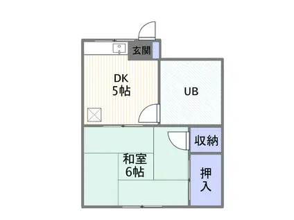 長井ハイツ(1DK/2階)の間取り写真