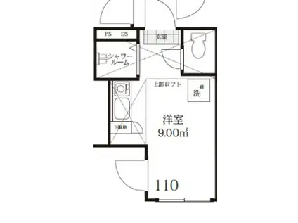 ロンジェスマン三宿(ワンルーム/1階)の間取り写真