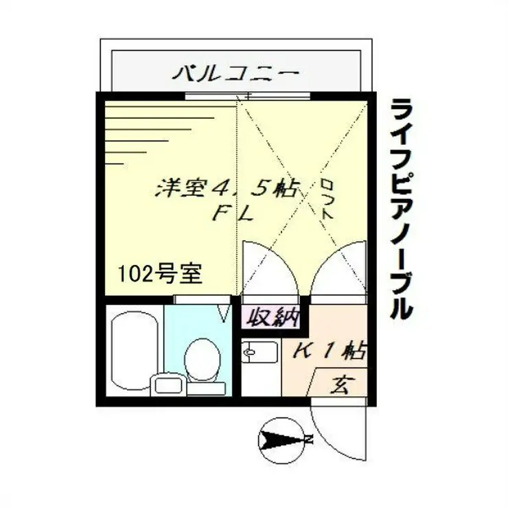 ライフピアノーブル 1階階 間取り