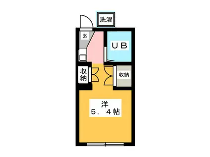 アーバンリゾート3号館(ワンルーム/1階)の間取り写真