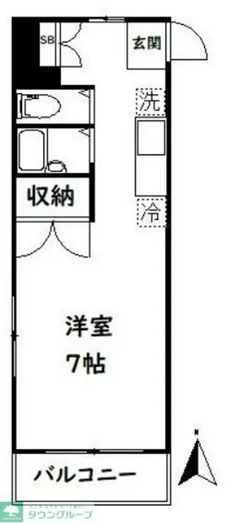 ドミールタカラ 1階階 間取り