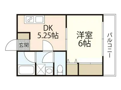 太陽ビル(1DK/4階)の間取り写真